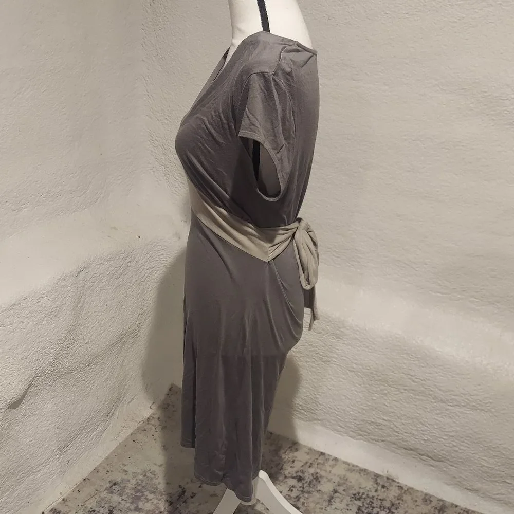 WHITE House Black Market Dress Gray Womens Size Medium - Picture 4 of 6